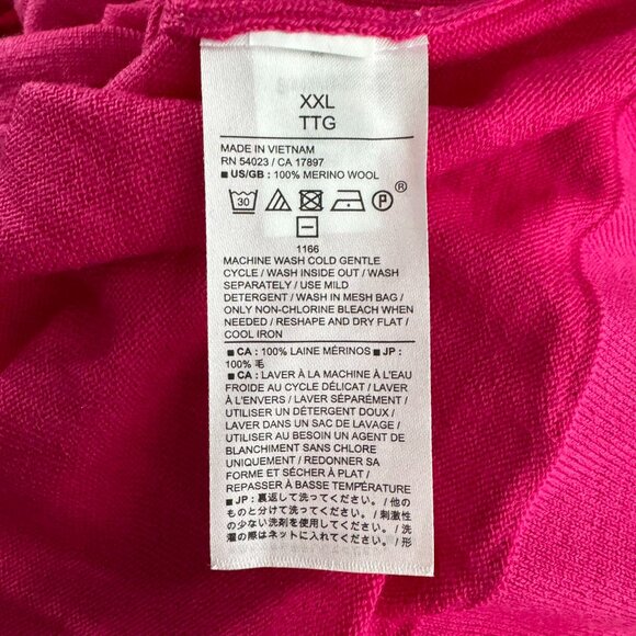 Banana Republic Merino Wool Cropped Sweater Top Womens 2XL Pink NWT TP-3558 - Picture 9 of 10
